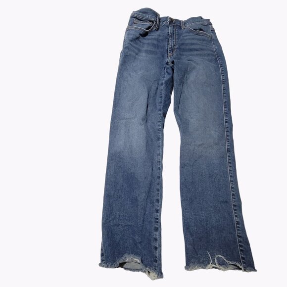 Joes Jeans Womens Size 26 Straight Leg Mid Rise Medium Wash Raw Hems Denim Pants - Picture 2 of 7